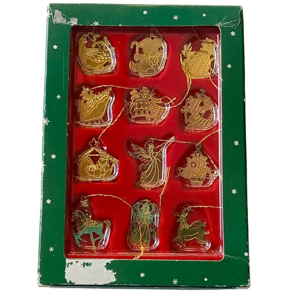 Vintage Kurt Adler Miniature Gold Christmas Ornaments, Holiday Collectibles - Picture 6 of 13